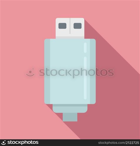 Wall charger icon flat vector. Mobile usb. Battery cell. Wall charger icon flat vector. Mobile usb