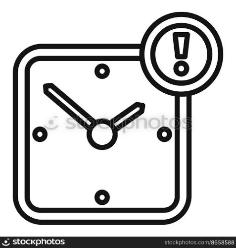 Wall clock hour icon outline vector. Office work. Individual worker. Wall clock hour icon outline vector. Office work