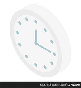 Wall clock icon. Isometric of wall clock vector icon for web design isolated on white background. Wall clock icon, isometric style
