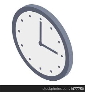 Wall clock icon. Isometric of wall clock vector icon for web design isolated on white background. Wall clock icon, isometric style