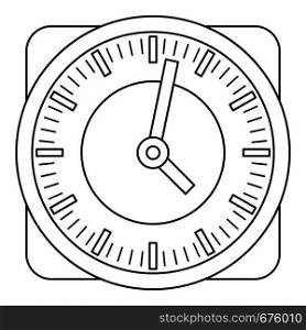 Wall clock icon. Outline illustration of wall clock vector icon for web. Wall clock icon, outline style.
