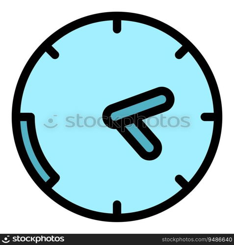 Wall clock icon outline vector. Web hour. Digital timer color flat. Wall clock icon vector flat