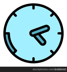 Wall clock icon outline vector. Web hour. Digital timer color flat. Wall clock icon vector flat
