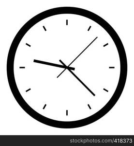 Wall clock icon. Simple illustration of wall clock vector icon for web. Wall clock icon, simple style