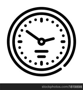 wall clock line icon vector. wall clock sign. isolated contour symbol black illustration. wall clock line icon vector illustration
