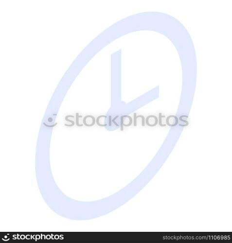 Wall clock sign icon. Isometric of wall clock sign vector icon for web design isolated on white background. Wall clock sign icon, isometric style