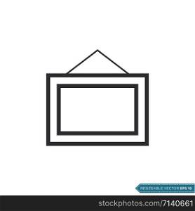 Wall Frame Icon Vector Template Illustration Design