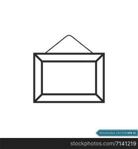 Wall Frame Icon Vector Template Illustration Design