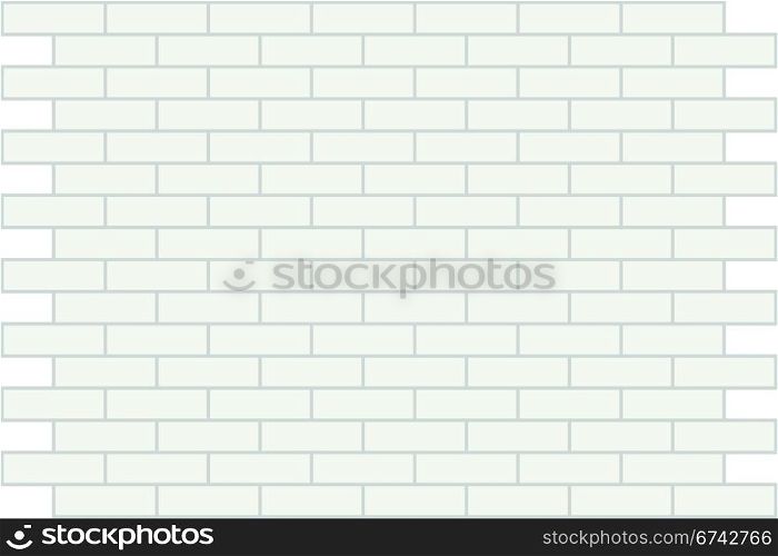 Wall from a white brick. A background. A vector illustration.