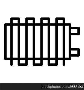 Wall heater icon outline vector. Electric radiator. Heating control. Wall heater icon outline vector. Electric radiator