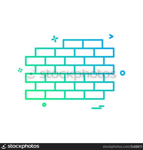 wall icon design vector