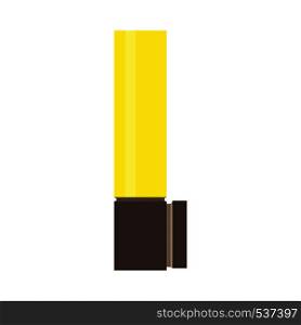 Wall lamp bright light illustration style vector icon. Electric illuminated yellow decorative interior room equipment