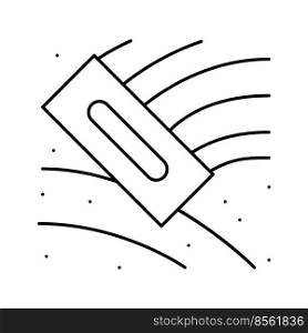 wall putty line icon vector. wall putty sign. isolated contour symbol black illustration. wall putty line icon vector illustration