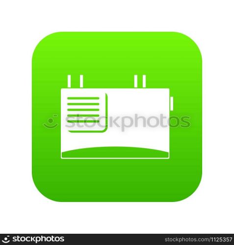 Wall router icon digital green for any design isolated on white vector illustration. Wall router icon digital green