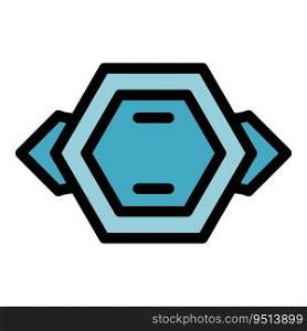 Wall service icon outline vector. Monitor control. Screen house color flat. Wall service icon vector flat
