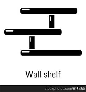 Wall shelf icon. Simple illustration of wall shelf vector icon for web. Wall shelf icon, simple black style