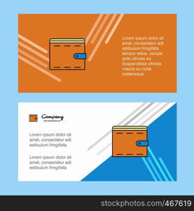 Wallet abstract corporate business banner template, horizontal advertising business banner.