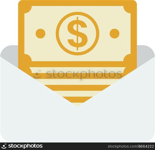 wallet and money illustration in minimal style isolated on background