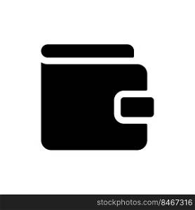 Wallet black glyph ui icon. Personal bank account. Banking and finance. User interface design. Silhouette symbol on white space. Solid pictogram for web, mobile. Isolated vector illustration. Wallet black glyph ui icon