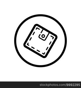 Wallet. Commerce outline icon in a circle. Isolated vector illustration