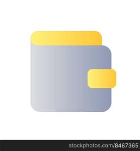 Wallet flat gradient color ui icon. Personal bank account. Banking and finance. Money transfer. Simple filled pictogram. GUI, UX design for mobile application. Vector isolated RGB illustration. Wallet flat gradient color ui icon