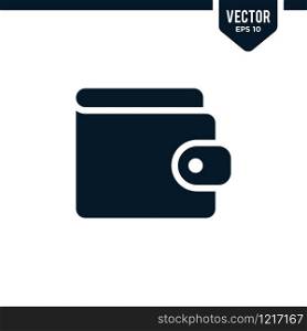 Wallet icon collection in solid color or glyph style