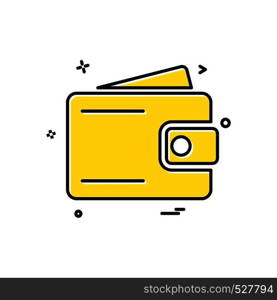 Wallet icon design vector