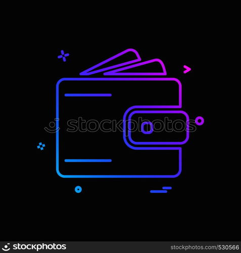 Wallet icon design vector