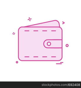 Wallet icon design vector