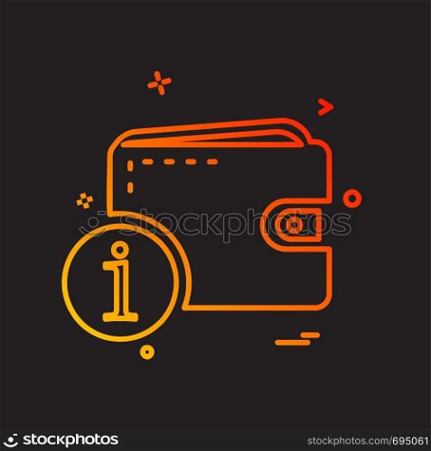 Wallet icon design vector