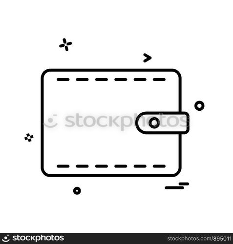 Wallet icon design vector