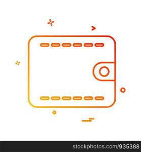 Wallet icon design vector