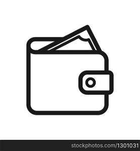 wallet icon in trendy flat style
