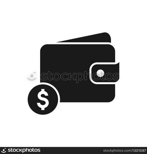 wallet icon in trendy flat style