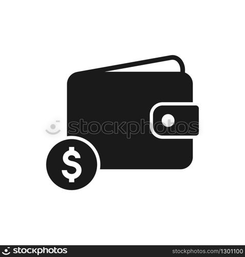 wallet icon in trendy flat style