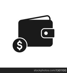 wallet icon in trendy flat style