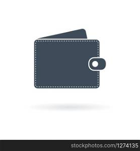 Wallet Icon in trendy flat style isolated