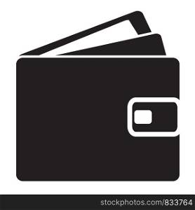 wallet icon on white background. flat style. wallet sign. cash symbol.