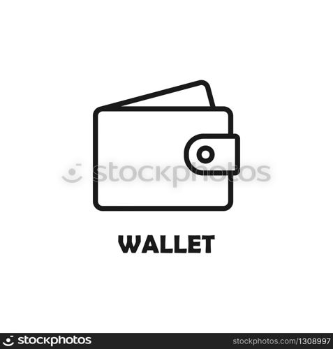 Wallet icon. Simple vector illustration on white background. EPS 10