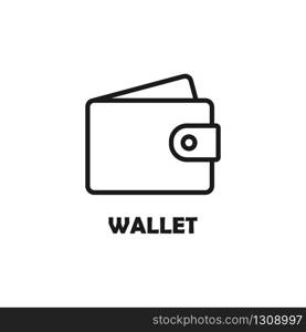 Wallet icon. Simple vector illustration on white background. EPS 10