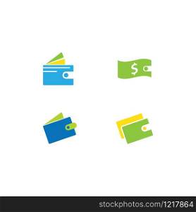 Wallet logo and symbol vector template
