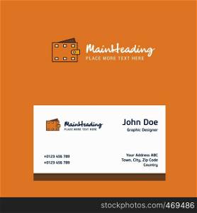 Wallet logo Design with business card template. Elegant corporate identity. - Vector