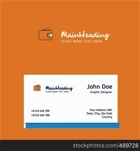 Wallet logo Design with business card template. Elegant corporate identity. - Vector