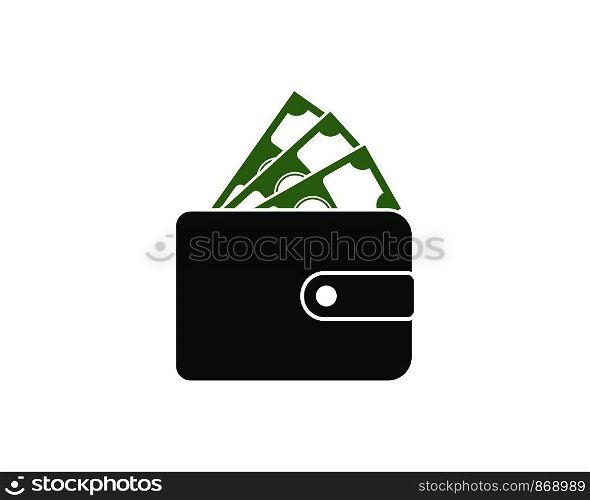 wallet logo icon vector illustration design