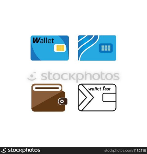 wallet logo vector illustration template