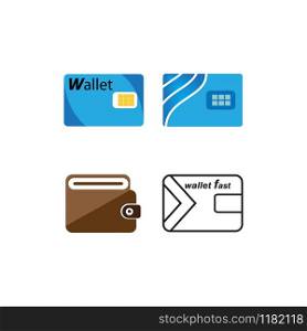 wallet logo vector illustration template