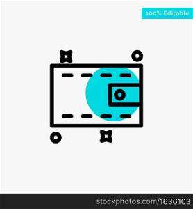 Wallet, Money, Cash turquoise highlight circle point Vector icon