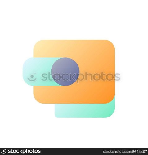 Wallet pixel perfect flat gradient color ui icon. Online payment service. Website interactive element. Simple filled pictogram. GUI, UX design for mobile application. Vector isolated RGB illustration. Wallet pixel perfect flat gradient color ui icon