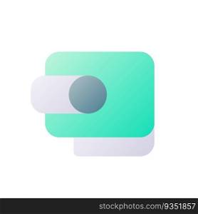 Wallet pixel perfect flat gradient two-color ui icon. Online payment. Website interactive element. Simple filled pictogram. GUI, UX design for mobile application. Vector isolated RGB illustration. Wallet pixel perfect flat gradient two-color ui icon