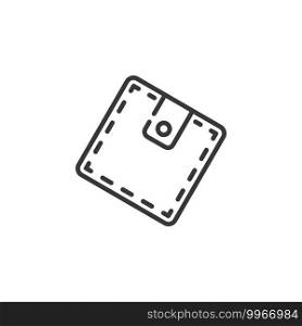 Wallet thin line icon. Isolated outline commerce vector illustration